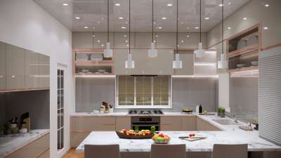 Kitchen, Lighting, Storage Designs by Architect Human Space  Architects, Thiruvananthapuram | Kolo