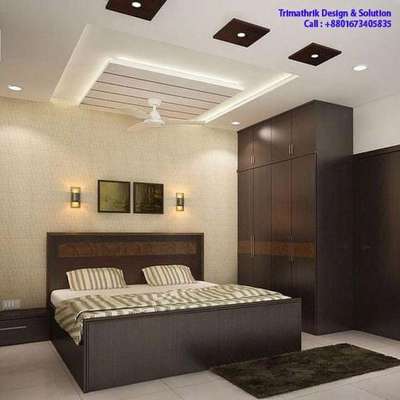 Bedroom, Ceiling, Lighting, Furniture, Storage Designs by Interior Designer M R modular kitchen Entereor designer  , Gautam Buddh Nagar | Kolo