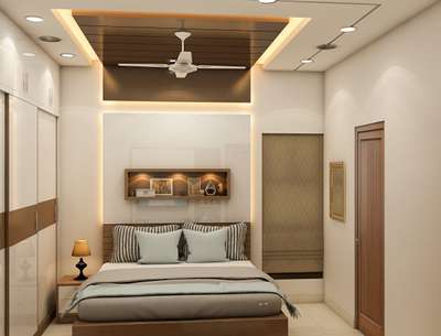Bedroom, Furniture, Lighting, Storage, Wall Designs by Architect Gaurav Sharma, Faridabad | Kolo