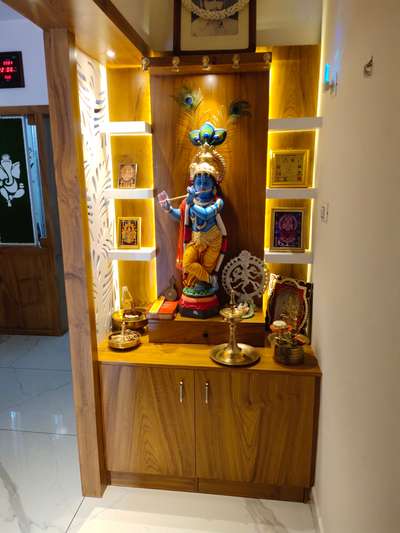Lighting, Prayer Room, Storage Designs by Interior Designer chanjal ps, Thrissur | Kolo