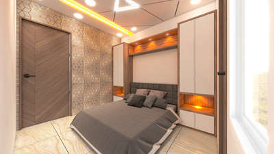 Furniture, Bedroom, Lighting, Door, Storage Designs by Interior Designer Anubhav Saini, Delhi | Kolo