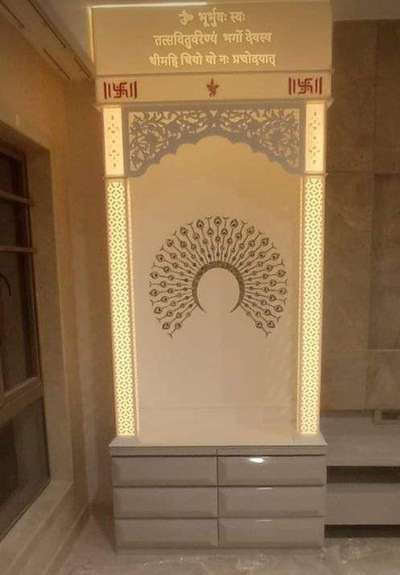 Prayer Room, Storage Designs by 3D & CAD BALAJI  cnc cuting , Jaipur | Kolo