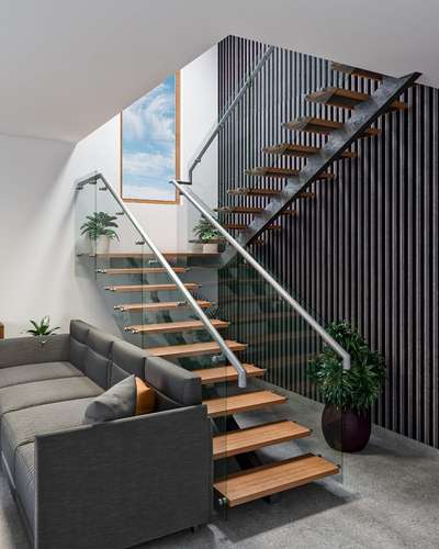 Staircase, Living, Furniture Designs by Contractor Niyadh  K M, Ernakulam | Kolo