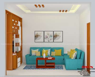 Living, Furniture, Table, Storage, Ceiling Designs by Civil Engineer Sangeetha k j, Kannur | Kolo