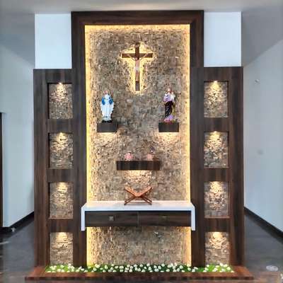 Prayer Room, Storage, Lighting Designs by Interior Designer aneesh kr, Kannur | Kolo