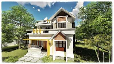 Exterior Designs by Civil Engineer Anoop  V, Alappuzha | Kolo