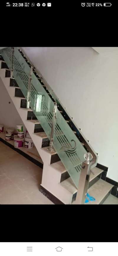 Staircase Designs by Interior Designer saan ss steel reling febricesn, Ghaziabad | Kolo
