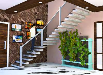 Staircase Designs by 3D & CAD Sadik Raza, Delhi | Kolo