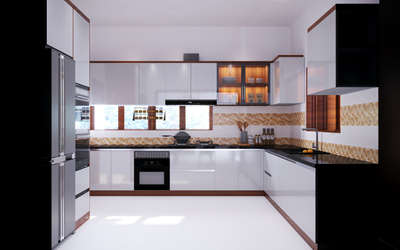 Kitchen, Lighting, Storage Designs by Civil Engineer Vinod M Nair, Thrissur | Kolo