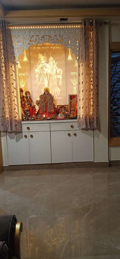 Prayer Room, Storage Designs by Carpenter Javed Ansari, Gautam Buddh Nagar | Kolo