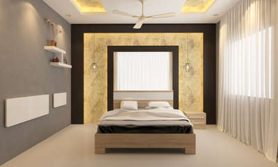 Bedroom, Furniture, Storage, Wall, Lighting Designs by Interior Designer Shejil shamsudheen, Thrissur | Kolo
