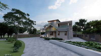 Exterior, Flooring Designs by Architect Priyesh Madathil, Kozhikode | Kolo