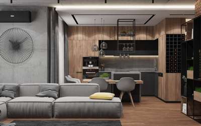 Kitchen, Lighting, Furniture, Living, Storage Designs by Architect nasdaa interior  pvt Ltd , Delhi | Kolo