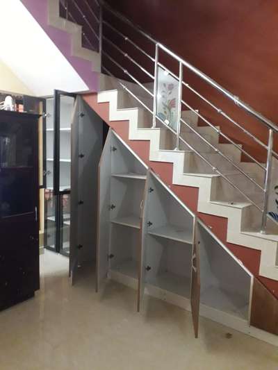 Staircase, Storage, Flooring Designs by Carpenter Edward Antony, Kollam | Kolo