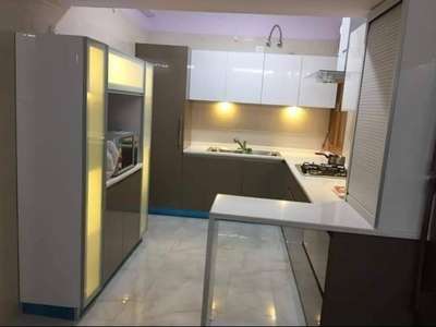 Kitchen, Lighting, Storage Designs by Interior Designer Hirdesh Kumar, Noida | Kolo