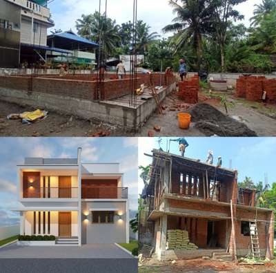 Exterior, Lighting Designs by Contractor Alleppey  builders, Alappuzha | Kolo