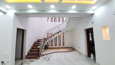 Staircase, Lighting, Flooring Designs by Civil Engineer stiby kamal, Thrissur | Kolo
