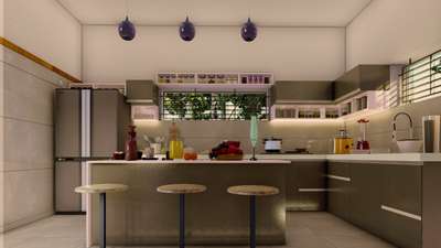 Kitchen, Lighting, Storage Designs by Civil Engineer Nishad Nishu, Malappuram | Kolo