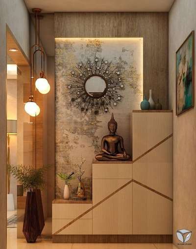 Prayer Room, Storage, Home Decor, Lighting, Wall Designs by Carpenter ഹിന്ദി Carpenters 99 272 888 82, Ernakulam | Kolo