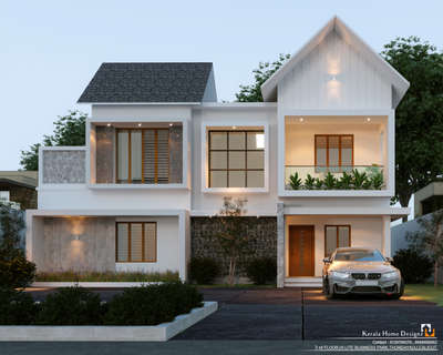 Exterior Designs by Contractor വീട് ഒരു സ്വപ്നം , Kozhikode | Kolo