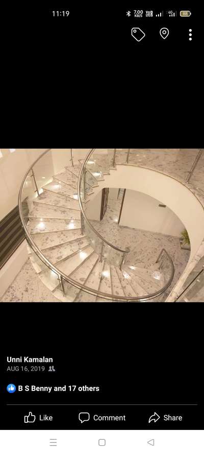 Staircase, Lighting Designs by Contractor ഉണ്ണി  കമലൻ , Alappuzha | Kolo