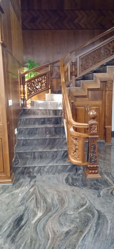 Staircase Designs by Carpenter Abhilash Mooleth, Ernakulam | Kolo