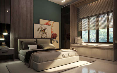 Furniture, Storage, Bedroom, Wall, Window Designs by Civil Engineer Vinod M Nair, Thrissur | Kolo