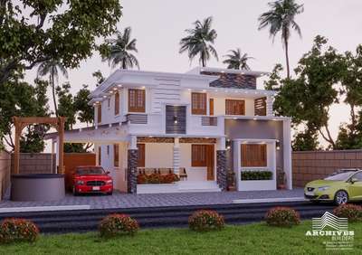 Exterior Designs by Contractor Sanal Joshy, Thrissur | Kolo