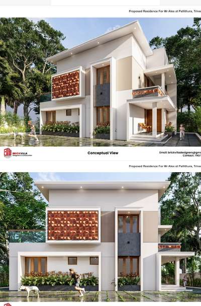 Exterior Designs by Civil Engineer BrickVilla Designers, Thiruvananthapuram | Kolo