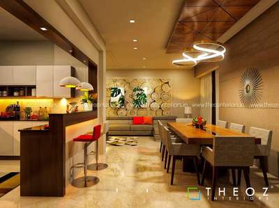 Furniture, Table, Lighting, Ceiling, Dining Designs by Civil Engineer Eldhose Reji, Ernakulam | Kolo