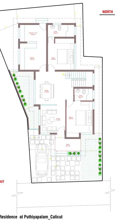 Plans Designs by Civil Engineer Hijas Ahammed, Kozhikode | Kolo
