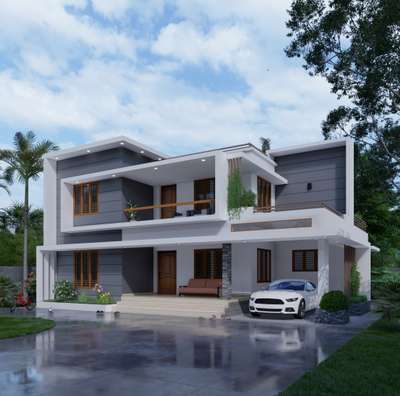 Exterior Designs by 3D & CAD Prince M V, Kasaragod | Kolo