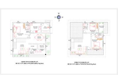 Plans Designs by Civil Engineer AL Manahal Builders and Developers, Thiruvananthapuram | Kolo