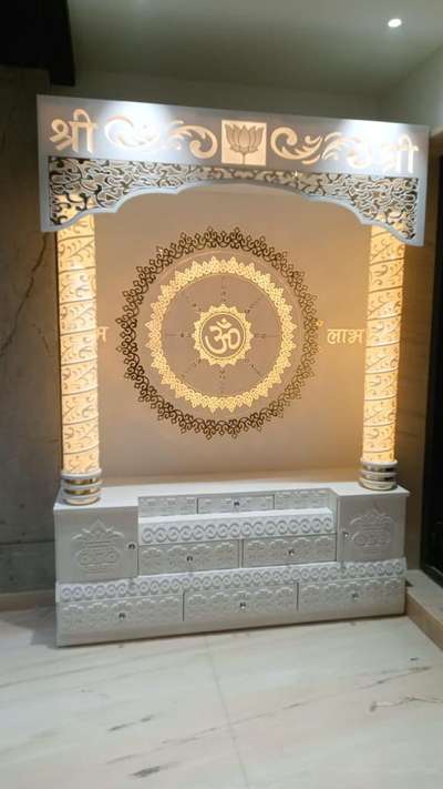Prayer Room, Storage, Lighting Designs by Interior Designer kabir khan, Ghaziabad | Kolo