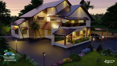 Exterior, Lighting Designs by 3D & CAD Vidya Sree, Palakkad | Kolo