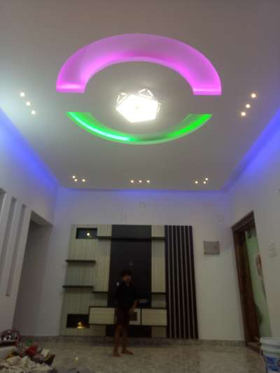 Ceiling, Lighting, Living, Storage Designs by Interior Designer സുരേന്ദ്രൻ സുരേന്ദ്രൻ, Palakkad | Kolo