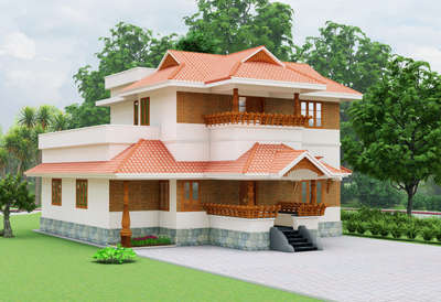 Exterior Designs by Civil Engineer Surendran Ammanath, Thrissur | Kolo