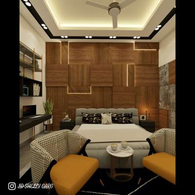 Furniture, Storage, Bedroom, Wall, Ceiling Designs by Interior Designer Shelly Garg, Ghaziabad | Kolo