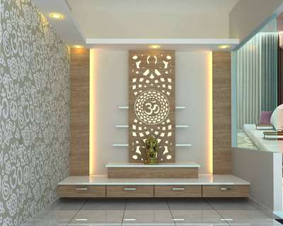 Prayer Room, Storage Designs by Civil Engineer Mayank Soni, Indore | Kolo