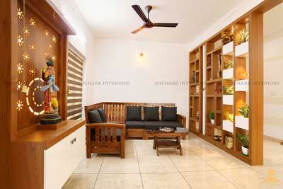 Furniture, Living, Storage, Prayer Room, Table Designs by Interior Designer Sognare Interiors, Kottayam | Kolo