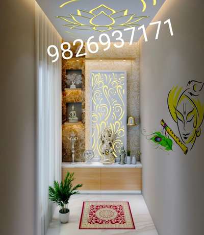 Prayer Room, Storage Designs by Architect Ek GHar Apna Ho, Indore | Kolo