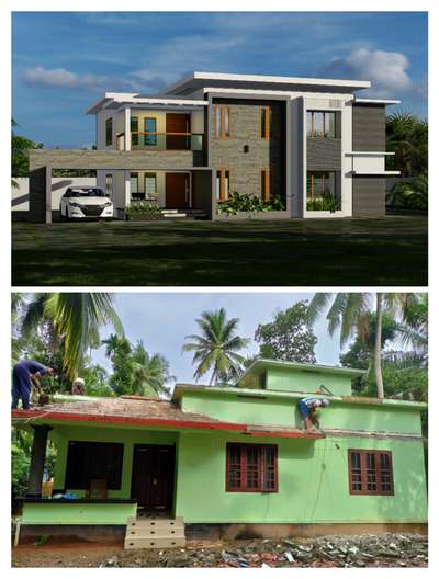 Exterior Designs by Civil Engineer Shabu Naha, Malappuram | Kolo