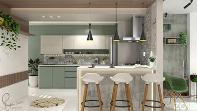 Kitchen, Lighting, Storage Designs by Contractor T M Ali, Malappuram | Kolo