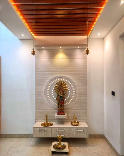 Prayer Room, Lighting, Storage Designs by Architect Zrika Architecture  Design Studio, Ernakulam | Kolo