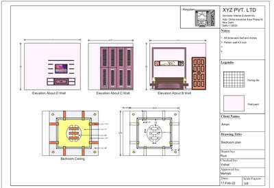 Plans Designs by 3D & CAD Riya Parjapati, Delhi | Kolo