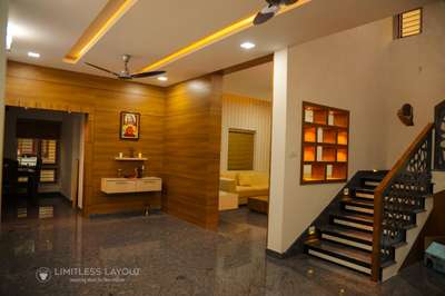 Living, Staircase, Prayer Room Designs by Interior Designer Arun alex, Kollam | Kolo