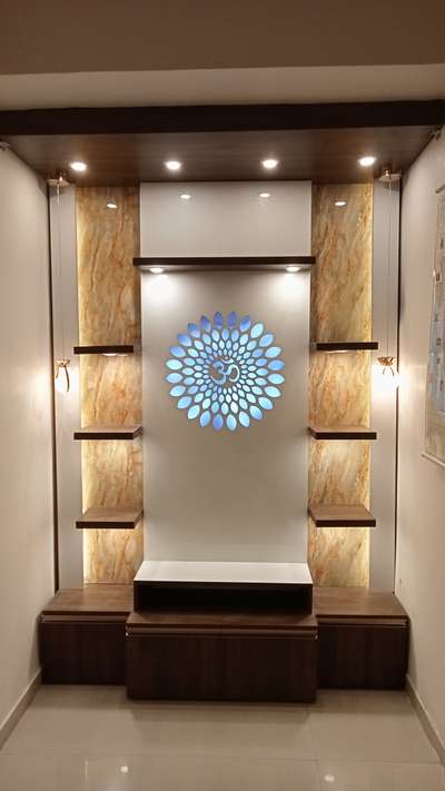 Lighting, Prayer Room, Storage Designs by Carpenter M K interior design, Ghaziabad | Kolo