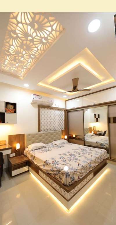 Ceiling, Furniture, Lighting, Bedroom, Storage Designs by Interior Designer Dildar Malik, Delhi | Kolo