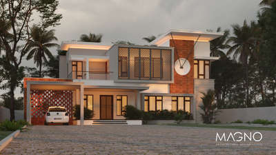 Exterior, Lighting Designs by Architect Magno Design Studio, Malappuram | Kolo