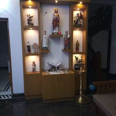 Lighting, Home Decor, Prayer Room, Storage Designs by Carpenter Ratheesh Kj, Kottayam | Kolo